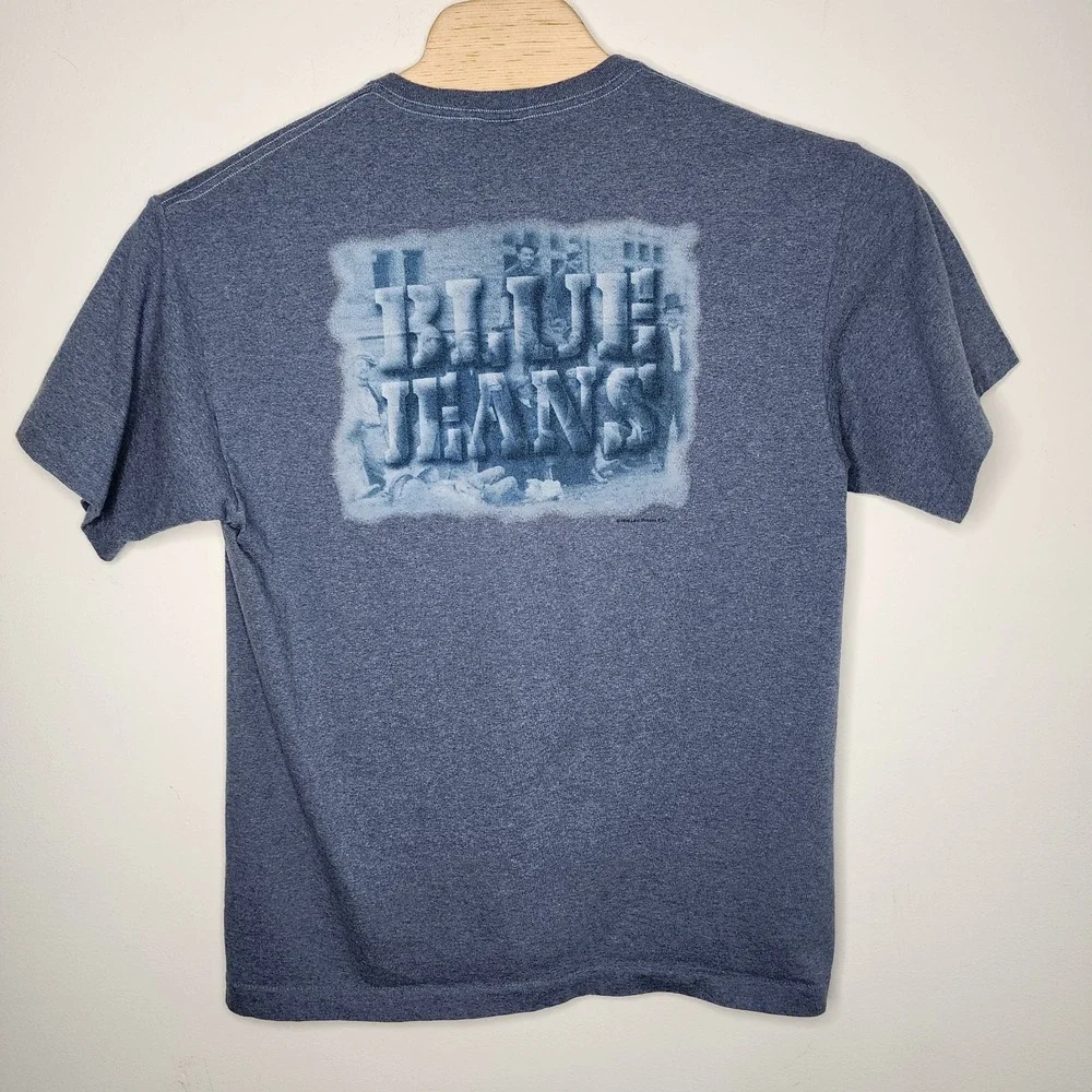 Vintafe 1996 90s LEVI's Blue Jeans Mens T-Shirt L‎ Single Stitch USA Made Promo